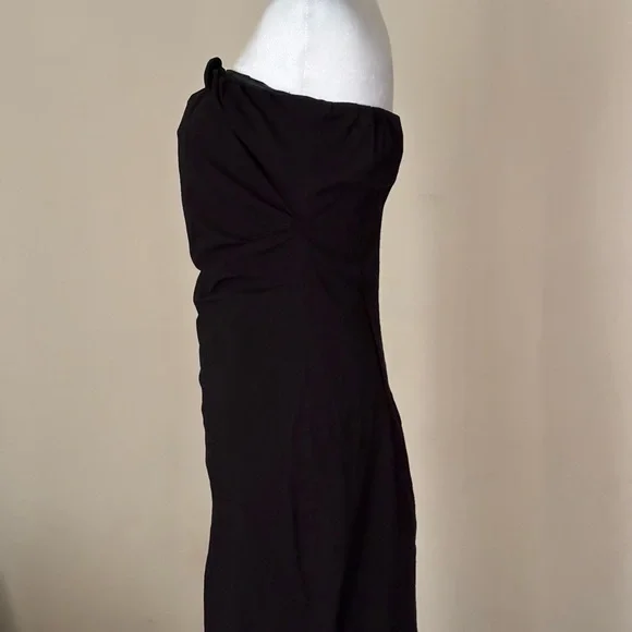 Zara Elegant Strapless Black Maxi Dress Size M - Picture 3 of 11